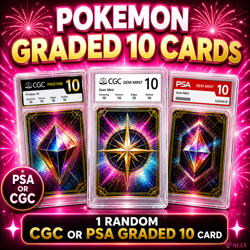 Graded PSA CGC 10 GEM MINT Mystery Pokemon Card Mystery Slab Bag Vintage Modern - Image 1
