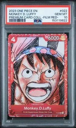 2023 One Piece Premium Card Collection Film Red - #022 MONKEY D. LUFFY PSA 10 - Image 1