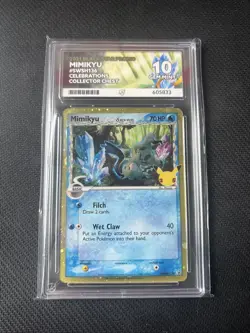 Pokemon Celebrations Mimikyu SWSH136 Black Star Holo Promo Card ACE 10 PERFECT - Image 1