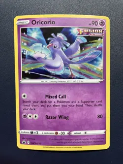 1x 2022 Pokemon TCG Oricorio SWSH210 Cosmos Holo Black Star Promo Card MP - Image 1