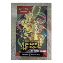 Pokemon Mega Evolution Ascended Heroes Booster Bundle 6 Packs 10 Cards Each - Image 1