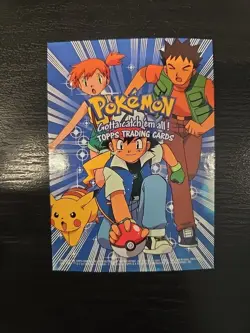 Topps Pokemon Card SERIES 2 CHECKLIST - Blue NON-HOLO Movie Animation Version - Image 1