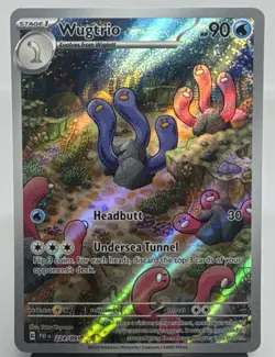 Pokemon TCG Wugtrio 224/091 SV: Paldean Fates Illustration Rare Holo Card - Image 1