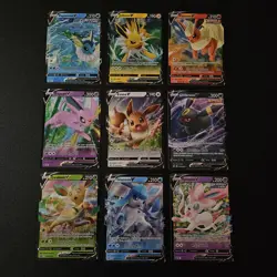 Eevee Evolutions V Promo Complete SWSH Promo 9 Card Set Eeveelutions Pokemon - Image 1