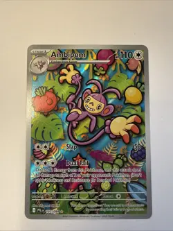 Ambipon 107/094 Illustration Rare 2025 Pokemon Phantasmal Flames Card NM - Image 1