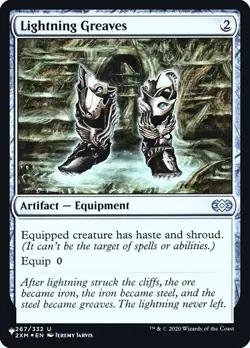 1x Lightning Greaves - Foil NM-Mint, English Mystery Booster / The List MTG Magi - Image 1