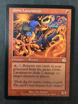 MTG Torment #100 Grim Lavamancer LP - Image 1