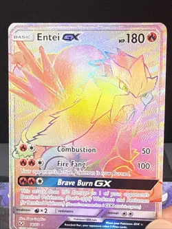 Pokemon Card Entei GX 74/73 Shining Legends Secret Holo Rare Near MInt - Image 2
