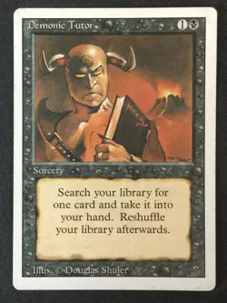 MTG Revised Edition Demonic Tutor HP - Image 1