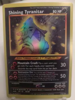 "Custom-made" High Quality, 1st Ed. Shining Tyranitar"*Display-card*" - Image 1