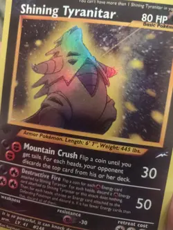 "Custom-made" High Quality, 1st Ed. Shining Tyranitar"*Display-card*" - Image 4