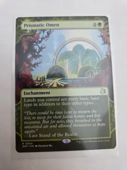 mtg, Prismatic Omen- Wilds of Eldraine: Enchanting Tales Regular NM - Image 1