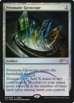 MTG Prismatic Geoscope - Foil Judge Promo, Judge Promos, Moderately Played, Engl - Image 1