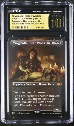 YAWGMOTH THRAN PHYSICIAN Dominaria Borderless Foil Mythic CGC Pristine 10 MTG - Image 1