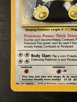 Pokemon Snorlax Holo 11/64 Jungle Unlimited Holo Rare (1999) Wotc Rare Holo Lp - Image 5