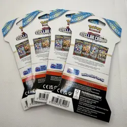 Pokemon TCG Stellar Crown Sleeved Booster Pack 4 Packs Factory Sealed - Image 2