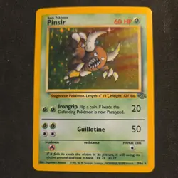 Pokemon TCG Pinsir Jungle 9/64 Holo Unlimited Holo Rare - Image 1