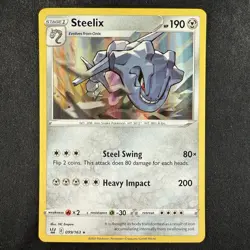 Pokemon TCG Steelix SWSH Battle Styles 099/163 Holo Rare Card - Image 1