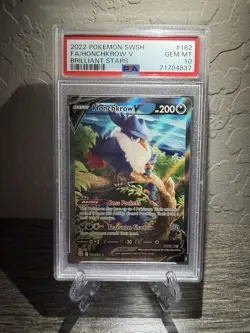 Honchkrow V 162/172 Alt Art Pokemon TCG Brilliant Stars PSA 10 - Image 1