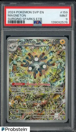 2024 Pokemon SVP En Surging Sparks ETB #159 Magneton PSA 9 MINT - Image 1