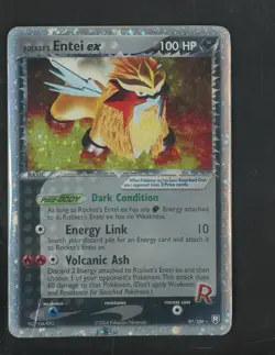 Rocket's Entei ex 97/109 Pokemon Team Rocket Returns Holo Ultra Rare LP - Image 1
