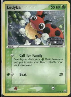 Ledyba 64/109 Reverse Holo EX Team Rocket Returns Pokemon English Card (MP) - Image 1