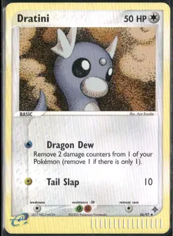 Dratini 26/97 Reverse Holo EX Dragon Pokemon English Card (MP) - Image 1