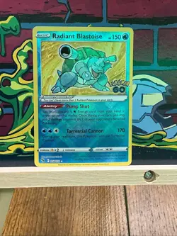 Radiant Blastoise 018/078 Pokemon GO Holo - Image 2