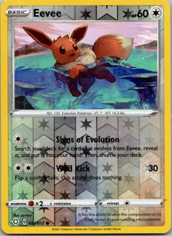 Eevee 052/072 C Shining Fates Pokemon Reverse Holo Near Mint - Image 1