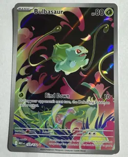 Pokemon TCG Bulbasaur Illustration Rare Full Art Holo 133/132 Me01 Mega Evoluti… - Image 1