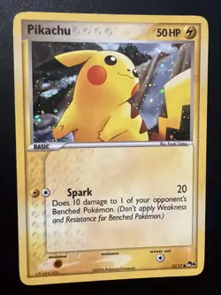 Pikachu 13/17 Pop Series 4 Holo Pokemon 2006 SWIRL! - Image 1