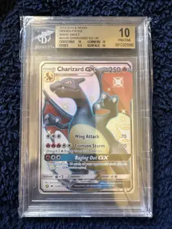 Pokemon Charizard GX Hidden Fates Full Art #SV49 BGS 10 Pristine - Image 1