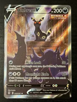 Umbreon v Alt Art 189/203 Pokemon SWSH Evolving Skies Alternate Art NM - Image 1