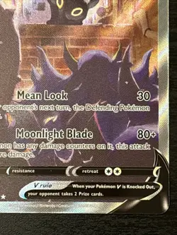 Umbreon v Alt Art 189/203 Pokemon SWSH Evolving Skies Alternate Art NM - Image 4