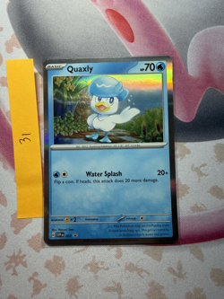 Pokemon TCG Quaxly SVP 003 Black Star Promo NM - Image 1
