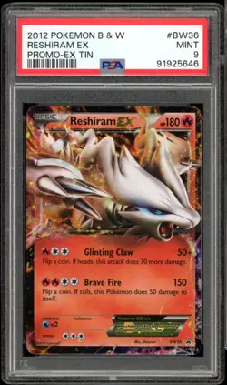 2012 Pokemon Black Star Promo Reshiram EX Promo-EX Tin PSA 9 Mint - Image 1
