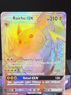 Pokemon Card Raichu GX 75/73 Secret Rare Shining Legends Near Mint - Image 2