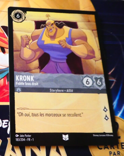 LORCANA TRADING CARD GAME DISNEY CHAPITRE 1 CARTE Kronk 183/204 FR NM - Image 1
