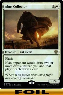 1x - Alms Collector - FOIL #10 - Commander Masters - NM MTG - Image 1