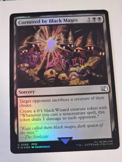 MTG - FOIL Cornered by Black Mages - Final Fantasy - Image 1