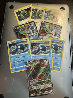 Pokemon TCG Rayquaza VMAX Crown Zenith Kyogre Lot - Image 1