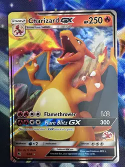 Charizard GX 9/68 (Symbol 60) Pokemon Hidden Fates Battle Academy Near Mint - Image 1