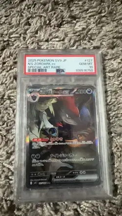 Pokemon TCG Japanese N'S ZOROARK ex 127/100 SAR PSA 10 - Image 1