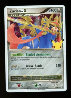 Zacian Lv. X SWSH135 Black Star Promo - Celebrations Pokemon 25th Anniversary LP - Image 1