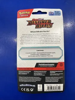 Pokemon Scarlet & Violet: Destined Rivals Blister Booster Pack Zarude with Coin - Image 2