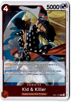 One Piece TCG Kid & Killer EB01-003 NM Regular English - Image 1