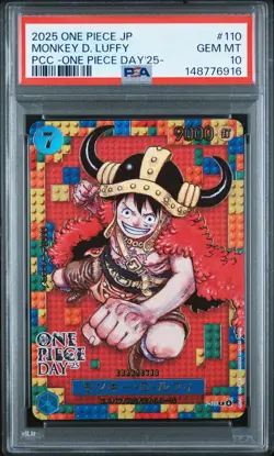 Monkey D. Luffy PSA10 2025 One Piece Japanese One Piece Day'25- #110 - Image 1