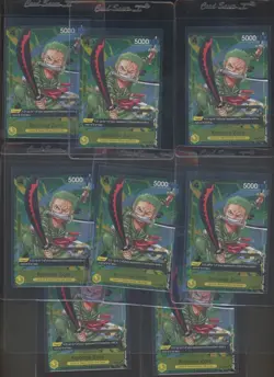 Lot of (8) One Piece TCG CS 2024 Event Pack P-042 Roronoa Zoro Promo Foil - Image 1