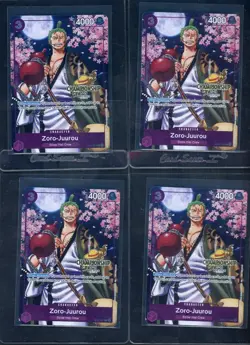 Lot of (4) 2025 One Piece Championship 25-26 Event Pack #067 Zoro-Juurou - Image 1