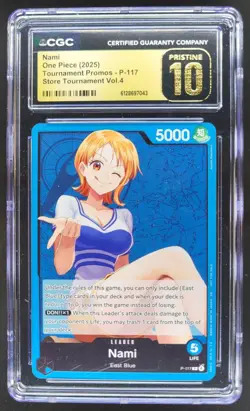 2025 ONE PIECE NAMI PROMO STORE TOURNAMENT P-117 CGC 10 PRISTINE RC7 - Image 1